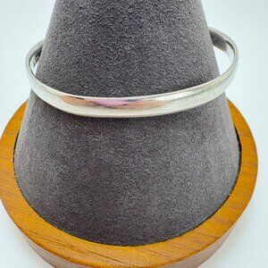 VTG Solid Sterling Silver 925 Rounded Open Cuff Bracelet Size 7.5" Fit